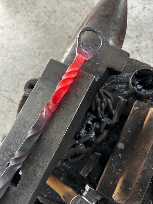 Hand forged fire pit poker with forge welded point. Great gift and great for the outdoors. 28” or custom length