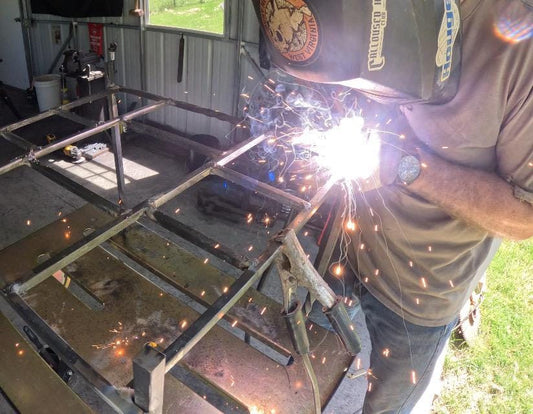 Hand forged and Welded log rack