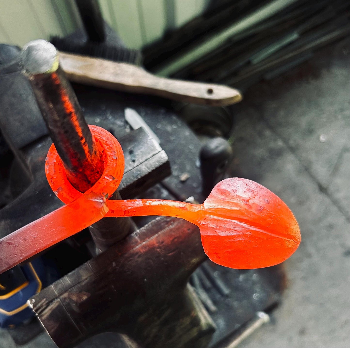 Hand forged fire pit poker with forge welded point. Great gift and great for the outdoors. 28” or custom length