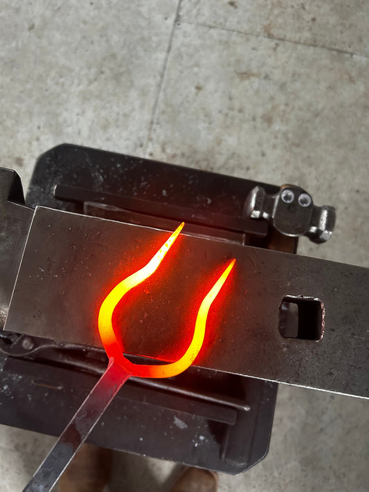 Hand forged BBQ fork