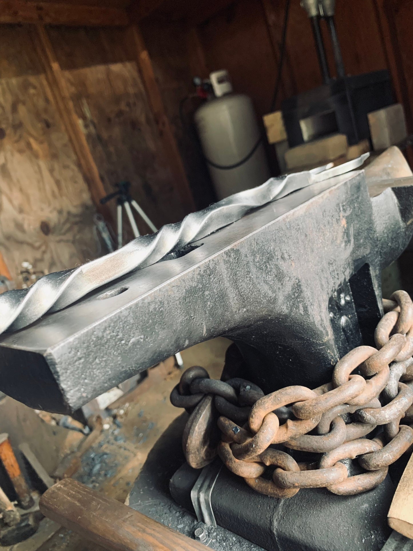 Hand forged BBQ fork